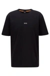 Hugo Boss Tchup 1 Short Sleeved Central Logo Relaxed Fit T-shirt In Black