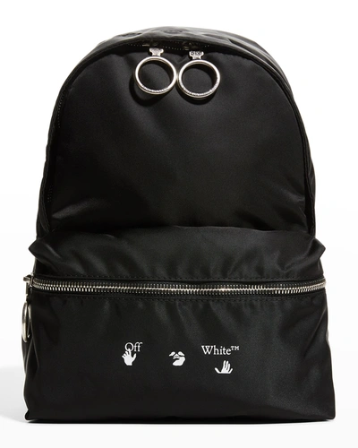 Off-white Men's Nylon Mini Icon Backpack In Black
