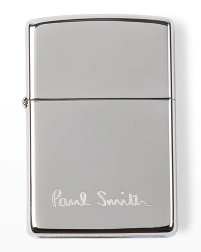 Paul Smith Men's Signature Chrome Lighter In Gray