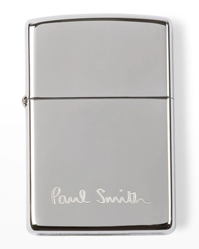 Paul Smith Men's Signature Chrome Lighter In 82 Metallics