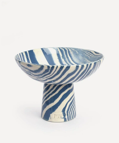 Henry Holland Studio Blue And White Small Chalice Bowl In Blue/white