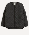 Totême Oversized Quilted Buttoned Jacket In Black