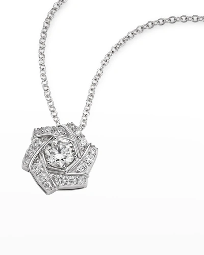 A. Link 18k White Gold Pav&eacute; And Luminous Diamond Necklace