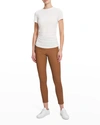 Theory Apex Crewneck Short-sleeve Tiny Tee In White