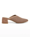 Eileen Fisher Gest Stretch Knit Mules In Taupe