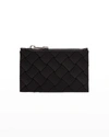 BOTTEGA VENETA MEN'S RUBBER ZIP CARD CASE,PROD244270164