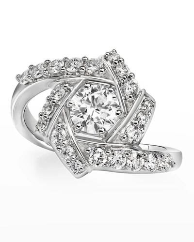 A. Link 18k White Gold Luminous Diamond And Pav&eacute; Ring