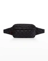 Mz Wallace Metro Quilted Nylon Belt Bag In Black
