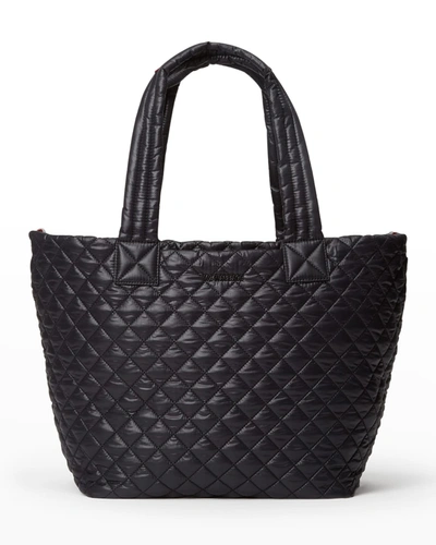 Mz Wallace Metro Deluxe Medium Quilted Tote Bag In Black