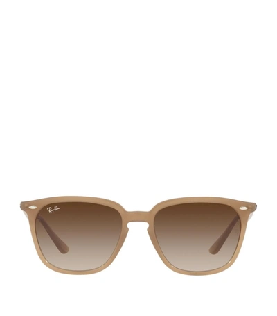 Ray Ban Square Sunglasses In Brown