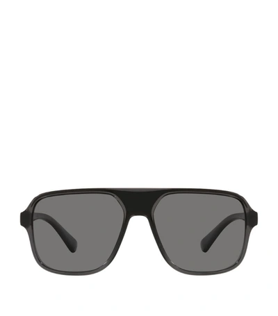 Dolce & Gabbana Step Injection Square Sunglasses In Grey
