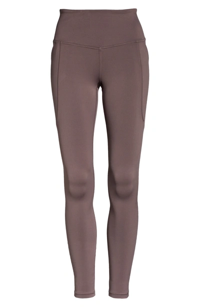 Zella High Waist Renew Pocket Leggings In Grey Sparrow