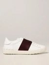 Valentino Garavani Open Leather Sneakers In Ruby