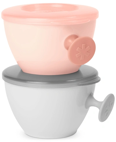 Skip Hop 2-pack Easy Grab Bowls Coral Pink In Grey