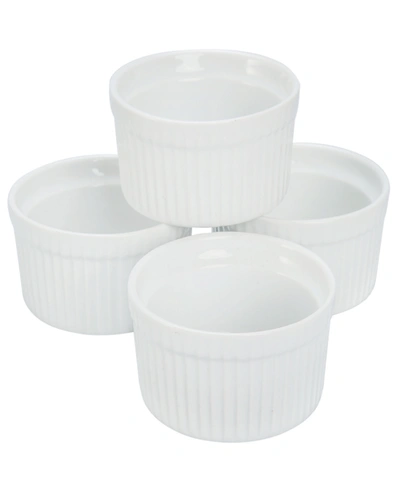 Bia Ceramic Ramekins, Set Of 4 In White