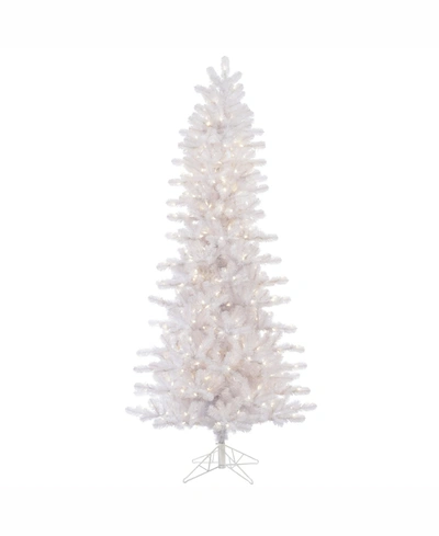 Vickerman 6.5 Ft Crystal White Pine Slim Artificial Christmas Tree With ...