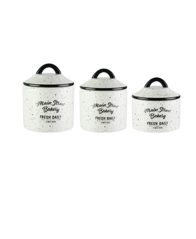 Jay Imports Jay Import Main Str 3pc Canister Set In White