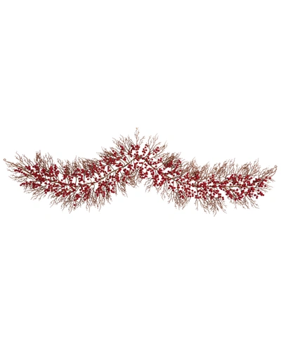 Nearly Natural Red Berry Artificial Christmas Garland, 6'