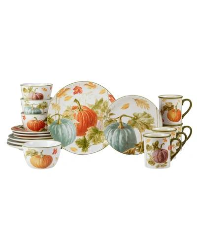 Certified International Autumn Harvest Dinnerware, Set Of 16 In Orange