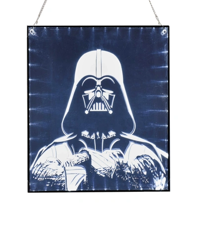 Kurt Adler 15" Darth Vader Led Light-up Wall Decor In Blue