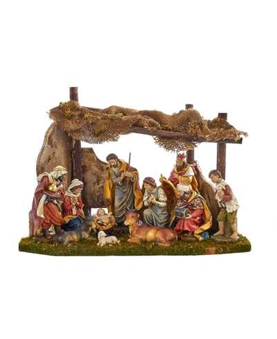 Kurt Adler Nativity Set With 11 Figures And Stable