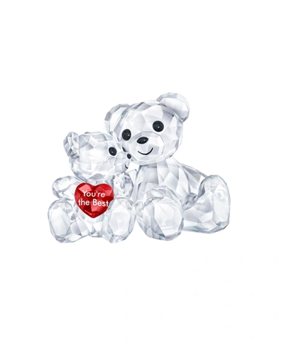 Swarovski You're The Best Kris Bear Crystal Accent In Red