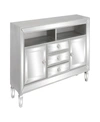 Furniture 3-drawer Tv Console In Metallic Platinum