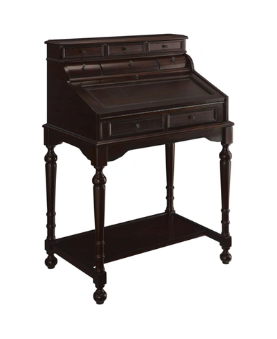 Furniture Milo 10-drawer Secretary Desk In Warm Brown