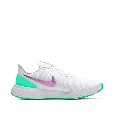 Nike Women's Revolution 5 Running Sneakers From Finish Line In 111 White/vltshk