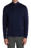 BUGATCHI COTTON BLEND QUARTER ZIP SWEATER,TF2404K19