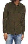 Frame Long Sleeve Corduroy Button-up Shirt In Surplus