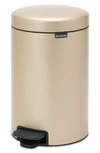 Brabantia Newicon Step Can 3.2-gallon Trash Can In Champagne