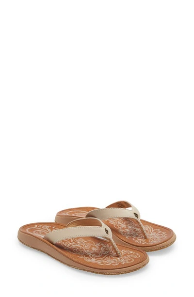 Olukai Paniolo Flip Flop In Tapa/ Sahara