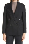 Acne Studios Classic Double Breasted Jacket In Black Polyester In Black