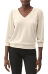 Michael Stars Gabriella V-neck Sweater In Golden