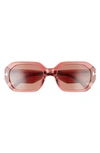 Tom Ford 55mm Geometric Sunglasses In Pnko/ Brn