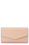 Olga Berg Nic Faux Leather Clutch In Blush