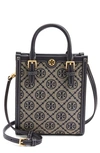 Tory Burch T Monogram Jacquard Mini Tote Bag In Tory Navy
