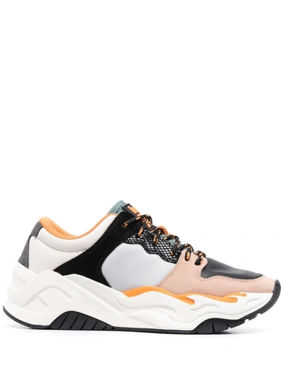 Just Cavalli Colour-block Panel Sneakers In Beige