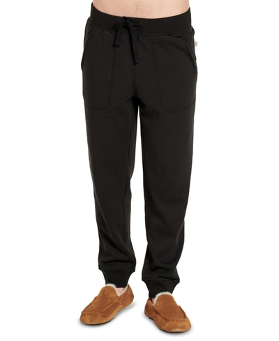 Ugg Men's Hank Slim-fit Double-knit Fleece Pajama Joggers In Black