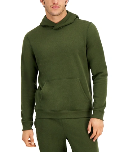 Ideology Men's Solid Fleece Hoodie, Created For Macy's In Native Green