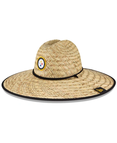 New Era Men's Natural Pittsburgh Steelers 2021 Nfl Training Camp Official Straw Lifeguard Hat