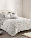 PERI HOME CHENILLE ROSE 3 PIECES DUVET COVER SET, FULL/QUEEN