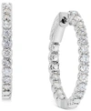 Macy's Diamond Inside Out Hoop Earrings (1-1/2 Ct. T.w.) In 14k White Gold In White Gold