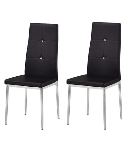 Best Master Furniture Trina Modern Living Side Chairs,, Set Of 2 In Black