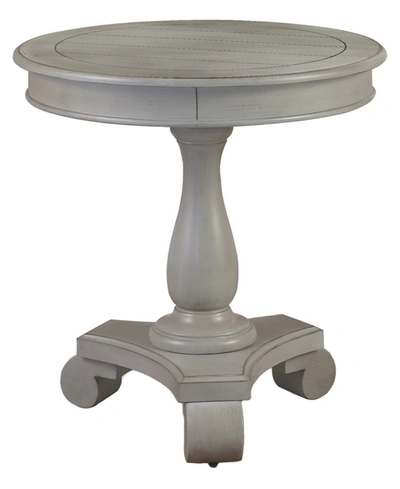 Best Master Furniture Marquee Living Room Round End Table In Gray