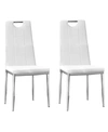 Best Master Furniture Beverly Upholstered Side Chairs, Set Of 2 In White