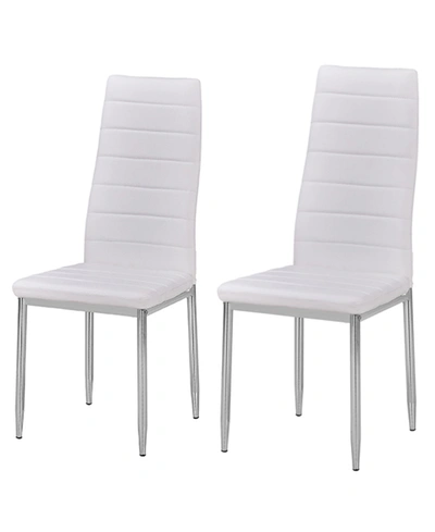 Best Master Furniture Chapman Modern Living Side Chairs, Set Of 2 In White