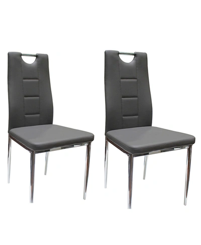 Best Master Furniture Beverly Upholstered Side Chairs, Set Of 2 In Gray