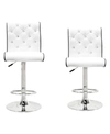 BEST MASTER FURNITURE KIMBERLY MODERN SWIVEL BAR STOOL WITH CRYSTALS, SET OF 2